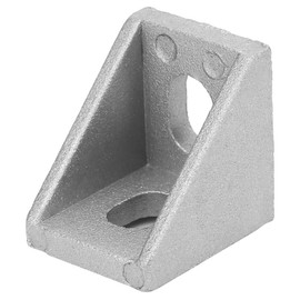 30PCS Soporte de Esquina de Tipo L Ángulo Recto Soporte de Estante de 2 Agujeros Soporte de Esquina Junta 2020 Perfil de Aluminio, 0.7x0.8x0.8in