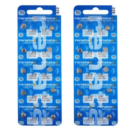 Renata 319 SR527SW Batteries - 1.55V Silver Oxide 319 Watch Battery (20 Count)