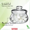 SIMAX Borosilicate Glass Sugar Bowl with Lid, 16 Ounce, Clear,