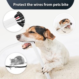 AiQInu 6 m Cable Protector, Self-Closing, 13-22 mm Cable Tube, Flexible, Cut to Size Woven Cable Sheath, Cable Sheath for Desk, TV, PC Floor