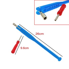 JZK 43 Pieces Tyre Valve Repair Tool Kit for Car Bicycle Motorcycle Tyre Valve Core TR412 Tyre Valve Stem Tyre Valve Core Remover Tyre Valve Puller Tyre Valve Removal Tool
