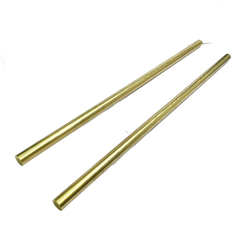 2PCS ZQToday Solid Brass Rods 3/8 x 12 Inch Brass