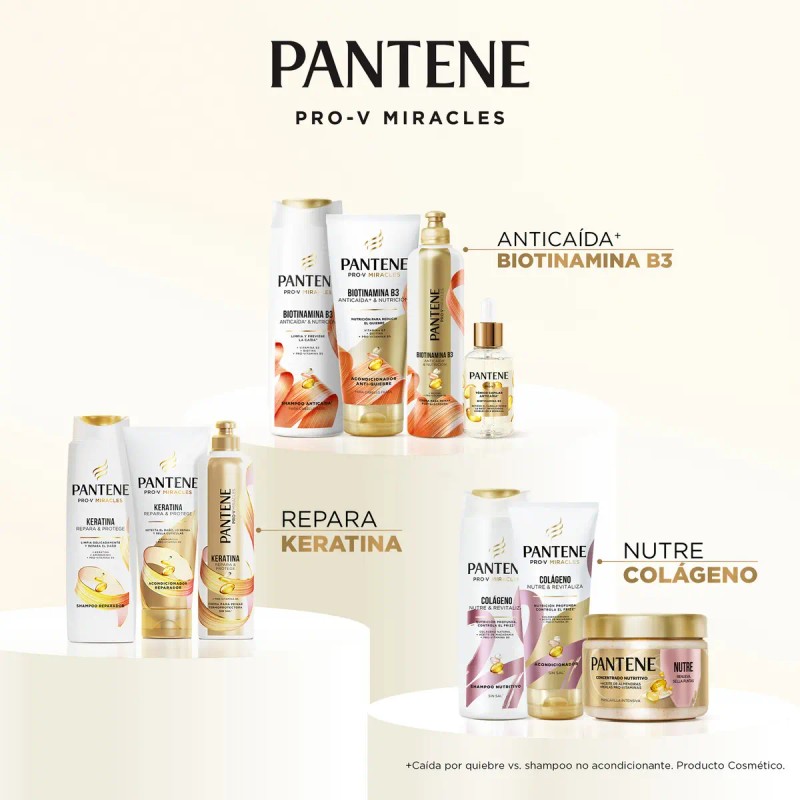 Crema para Peinar fortalecedora Pantene Biotinamina B3 para cabello quebradizo