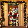 Funny Merry Christmas Door Cover Santa Claus Welcome Banner, 71