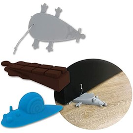 Door Stopper Funny Novelty Doorstops for Kids Room | Prop Open Doors, Door Stop Prevent Slamming | Funny Cute Mouse, Snail, Chocolate Doorstops for Home, Office, Bedroom (3 Pack)