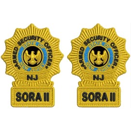 SORA II EMBROIDERY PATCH 3.75''X3  Velcr@ on back BLK/gold
