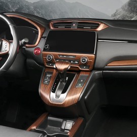 YOFAMO for CRV 2017-2022 Gear Shift Box Panel ABS Peach Wood Grain Interior Trim Cover Moulding Interior Decoration Accessories for Honda CR-V 2017 2018 2019 2020 2021 2022 EX EX-L (Not for Hybrid)