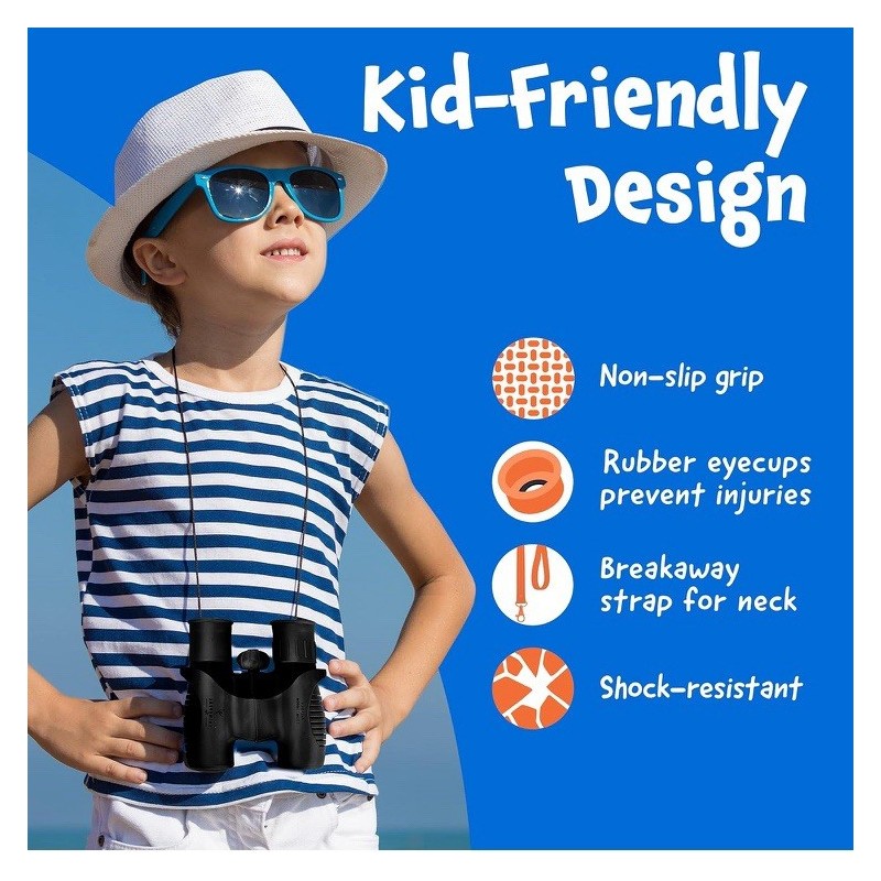 ThinkPeak Think Peak - Red and Black Binoculars for Kids
