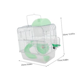 Kisangel Double-Deck Hamster Cage Large Rat Cage Pet Villa Dwarf Hamster Hideout Play for Small Pets