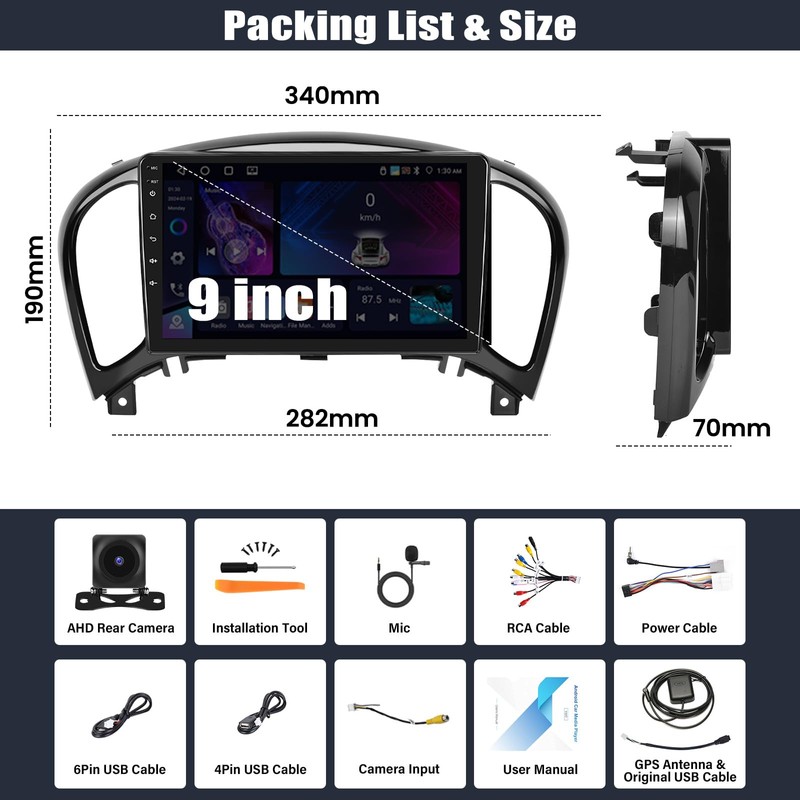 [4+64G] Android 13 Car Stereo for Nissan Juke 2011-2016 with
