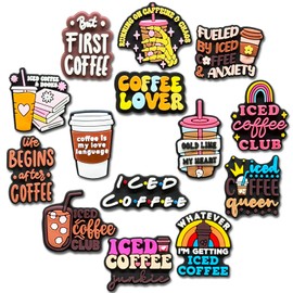 Coffee Shoe Charms, Coffee Croc Charms Pack for Shoe Decoration