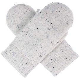 Be Your Own Style BYOS Unisex Winter Toasty Warm Plush Fleece Lined Knit Mittens in Solid Speckled