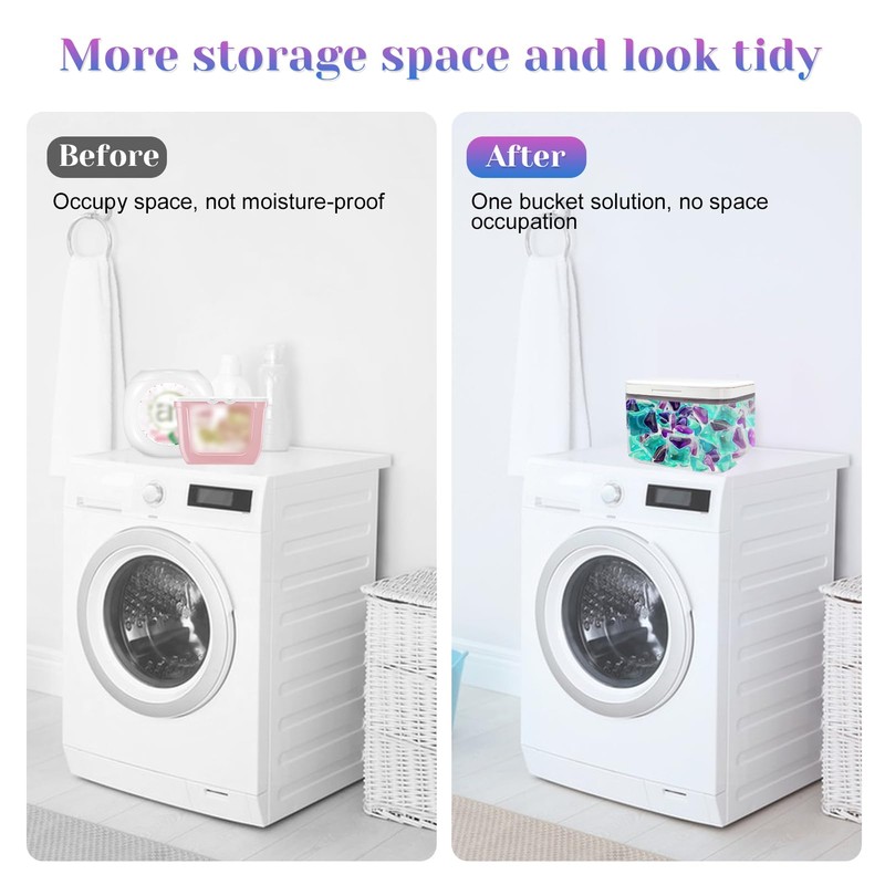 94oz /2.8L Laundry Pods Container With One-Press Lid for Laundry