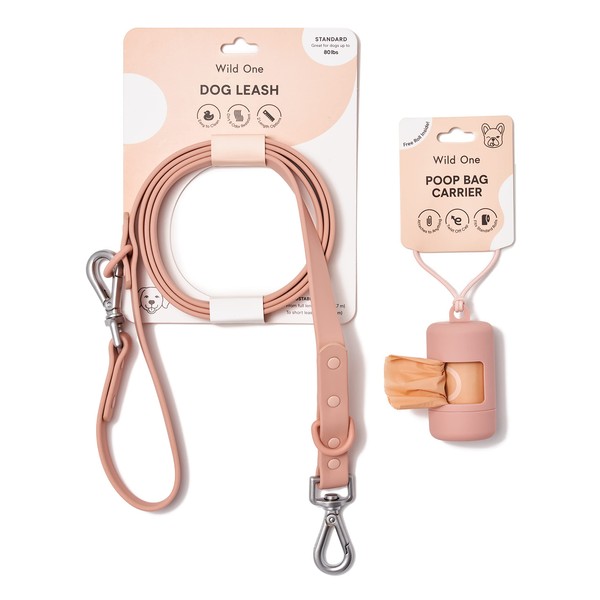 Wild One Nylon Adjustable Length Leash 5.5 Feet and Poop