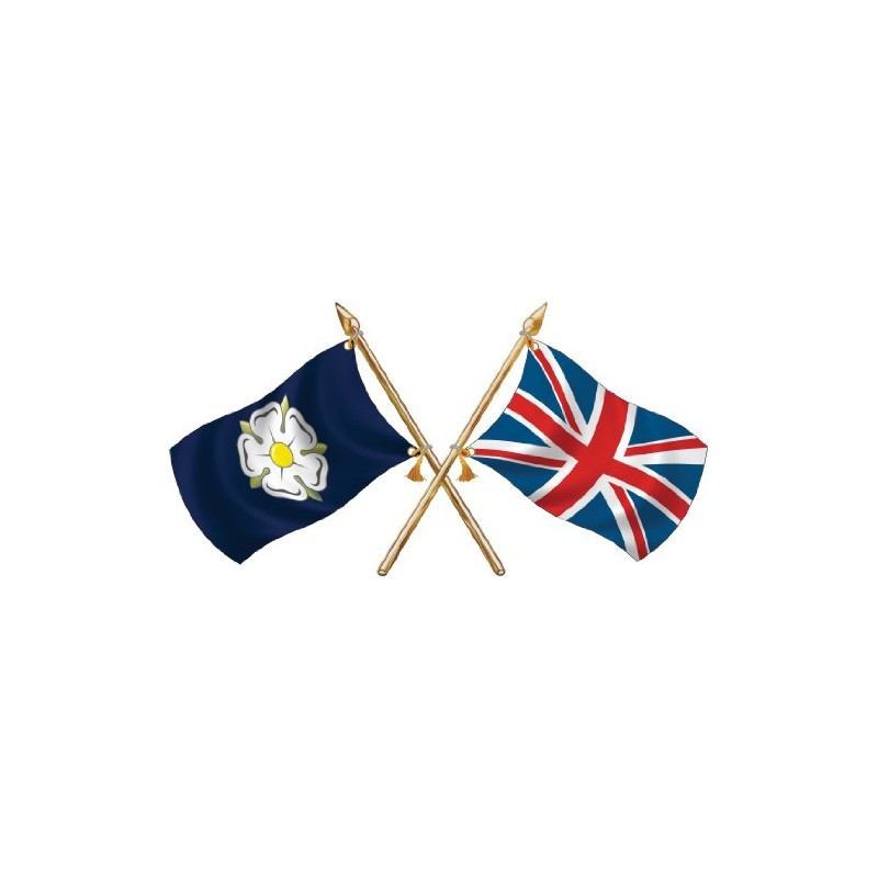 Totally Graphics Yorkshire Rose/Union Jack Crossed Flags (large 278mm x