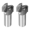 sourcing map 2pcs Bowl and Tray Bit 3/4" Cutting Diameter
