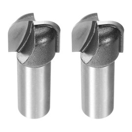 sourcing map 2pcs Bowl and Tray Bit 3/4" Cutting Diameter 1/2" Shank 1/4" Radius Carbide Tipped Carving CNC Router Bits for Woodworking Milling