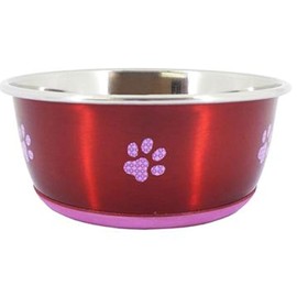 Cheeko Super Fusion Red Fash Dog Bowl, 1.9L, 8-Inch
