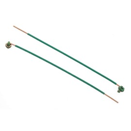 Ideal 30-3399 Grounding Pigtail with Loop and Screw; Green Wire, Solid 12 AWG