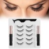 5 Pairs False Eyelashes Magnetic Liquid EyelinerTweezers Set Eyelashes Makeup