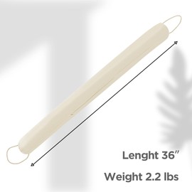 Sunolga Waterproof Door Draft Stopper Blocks Hot and Cold Air with Removable Washable Cover for Bottom of Door, All-Season Seal for Wind, Door Sweep for Gaps Up to 3", Home Essentials, 36", Beige