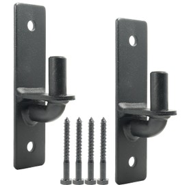 Jikacok Wall Mount Gate Hinge, Sturdy Fence Gate Hinges Fence Post Chain Link Gate Hinge. 2 Pack Black Sturdy Wall Mount Gate Hinges with 5/8 Hinge Pin