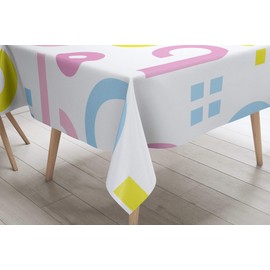 Le Jardin du Lin Kitchen Decoration, Tablecloth, 140 cm x 140 cm, Designed and Manufactured in Turkey