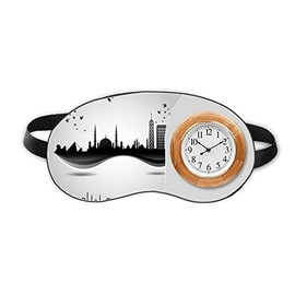 Egypt Morden City Airplane Pattern Sleep Eye Head Clock Travel Shade Cover