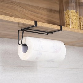 Toallero de Papel T.R.Sani 1008B Negro de Acero Inoxidable - Sin Taladro, Bajo Gabinete