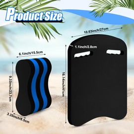 Motionchic 2 Pcs Swimming Kickboard Pull Buoy Set Training Aid Float Pull Buoy Leg Float Swimming Training Equipment Accessories for Hand Leg Adults Children Beginners Exercise Fitness(Black)