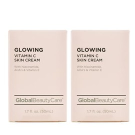 Global Beauty Care Vitamin C Skin Cream – Niacinamide, AHA & Vitamin E, 2-Pack (2x 1.7 fl oz)