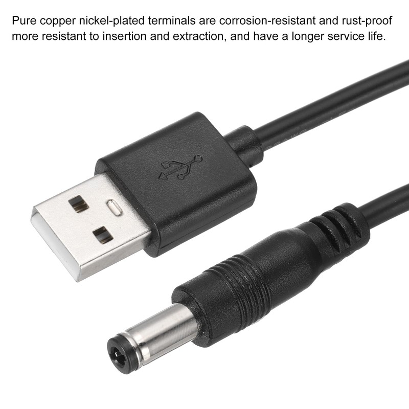 MECCANIXITY USB to DC Power Cable 3A 5V DC Power