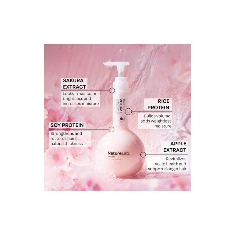 NatureLab. TOKYO Perfect Haircare Volume Shampoo and Conditioner- 11.5 oz