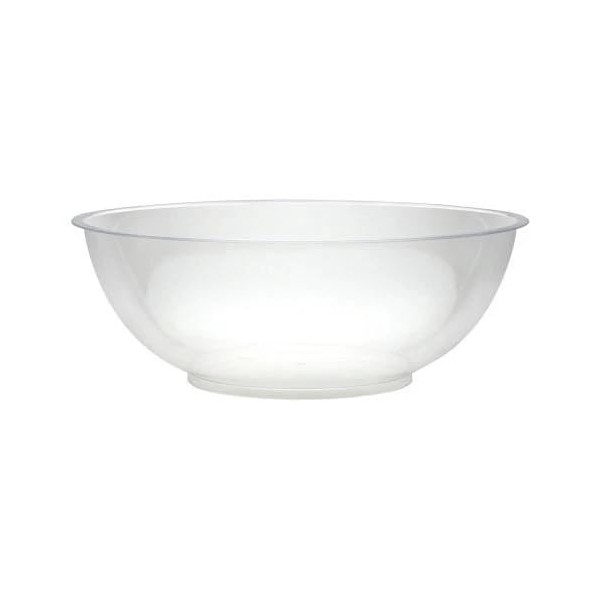 EcoQuality 160oz Clear Round Plastic Bowl – Disposable Large Serving
