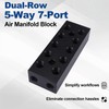 Dual-Row Air Manifold,Air Compressor Manifold, Air Inline Manifold Block Splitter,