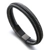 HALUKAKAH Plus ● Jazz ● Men's Genuine Leather Bracelet Titanium