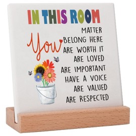 Inspirational Decor Motivational Gifts for women Birthday Christmas, Positive Mental Health Gifts for Her Teenage Girls Boys You are Loved Encouragement Plaque Little Reminders for Office Home