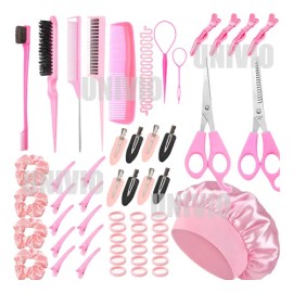 55pcs Profesional De Peines Y Cepillos Para Cabello,juego Completo Para Estilizar Y Herramientas Para Peinado,ideal Para Mujeres, Hombres, Niños, Peluquería Y Barbería
