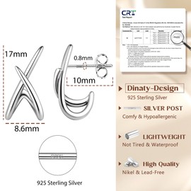 MILACOLATO Earrings for Women 925 Sterling Silver Post Stud Earring Hypoallergenic Cubic Zirconia Stud Earrings for Sensitive Ears Small Minimalist Dainty Earring Trendy Jewelry Gold/Silver AS