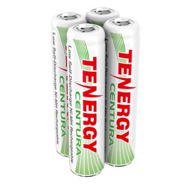 Tenergy Centura AAA NIMH Rechargeable Battery, 800mAh Low Self-Discharge Triple A Battery, 4 Pack