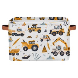 Cartoon Car Storage Basket for Shelves, Closet Storage Bins with Handles, Decorative Collapsible Baskets for Organizing Toys, Clothes, Nursery, Home, 15"x11"x9.5"