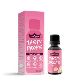 GymQueen Tasty Drops, Banana, Flavour Drops without Calories, 30 ml