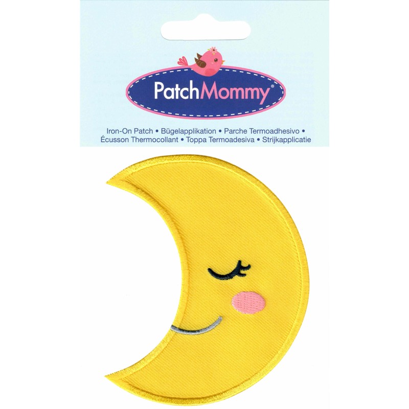 PatchMommy Moon Patch Appliqué for Iron-On Clothes Children Baby