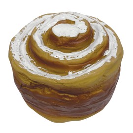 fouFIT 87378 Dessert Chew Latex Toy for Dogs, Cinnamon Bun, 3.5"