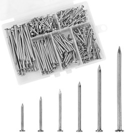 OMOTOOL 304 Stainless Steel Nails Kit (480 pcs)，Picture Hanging Nails,Wall Nails Kit,6 Sizes
