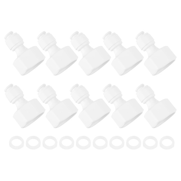 uxcell 5Pcs Straight 1/2 Inch NPT Female to 1/4 Inch
