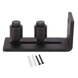 Parte inferior de la puerta corrediza de granero, rodillo guía de piso de la puerta de granero ajustable, suave y silenciosamente, fácil de instalar(Double Roller)