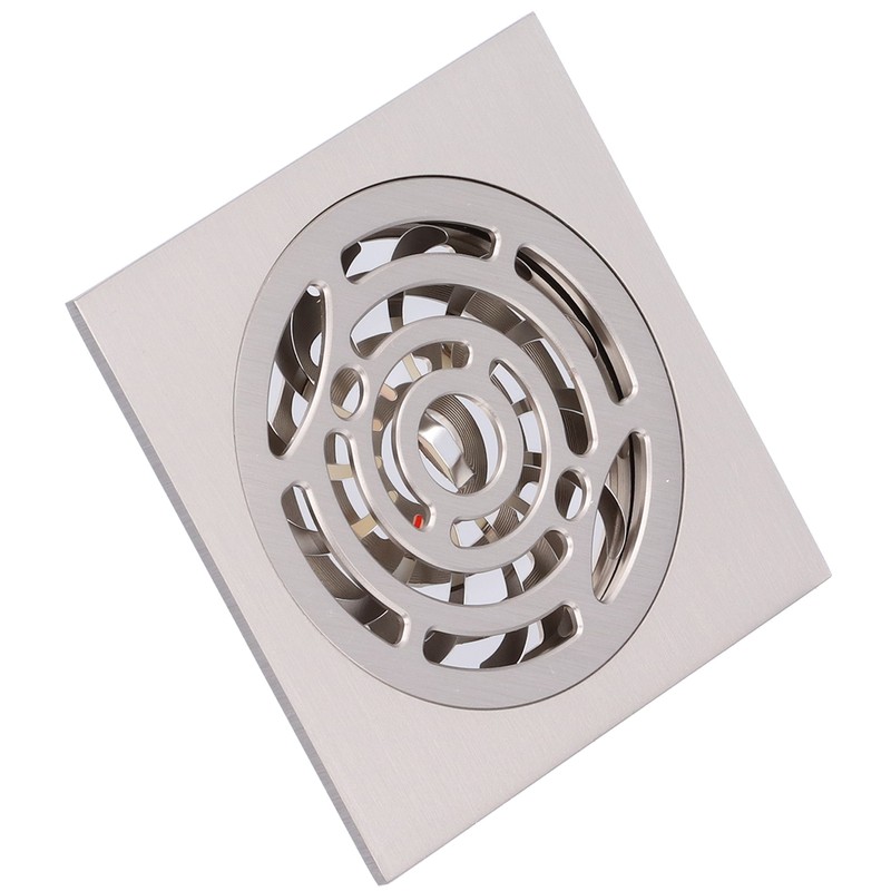 Brushed Shower Floor Drain Copper Floor Strainer for Kitchen Bathroom