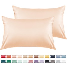 Warmstar Cotton Pillow Cases Standard Size Set of 2, 600 Thread Count Pillowcases 20x26 Inches, Soft Long Staple Cotton Pillowcases Breathable with Envelope Closure,Champagne