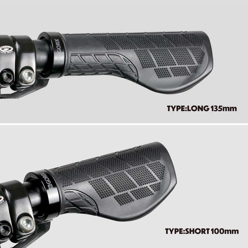 GORIX Bike Ergo Grips Bar End Lenker [135mm 100mm] (GXQ